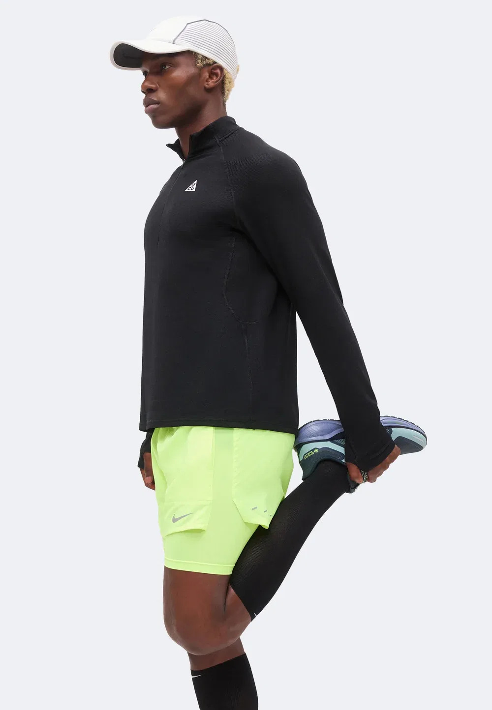 Stride hybrid - шорты 2-в-1 Nike Performance, Volt Ice — фото 4