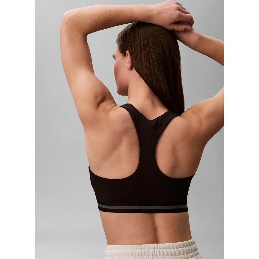 Спортивный бюстгальтер Icon Sport Piping Bra Calvin Klein, Черный — фото 2