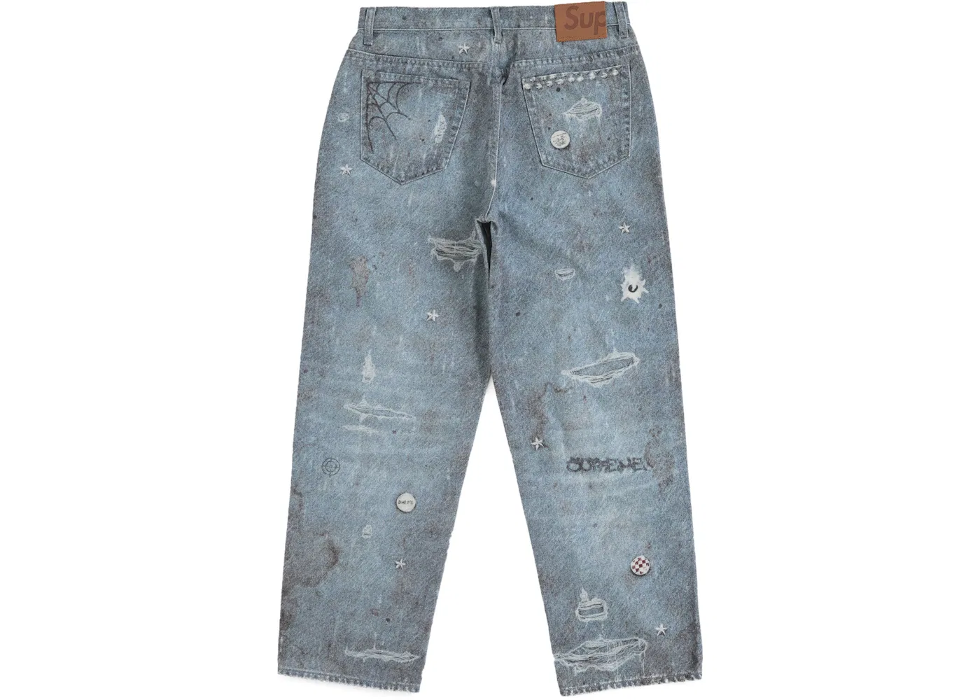 Мужские джинсы свободного кроя с оптической иллюзией HJR Trompe L'oeil Loose Fit Jean Supreme, Blue — фото 2