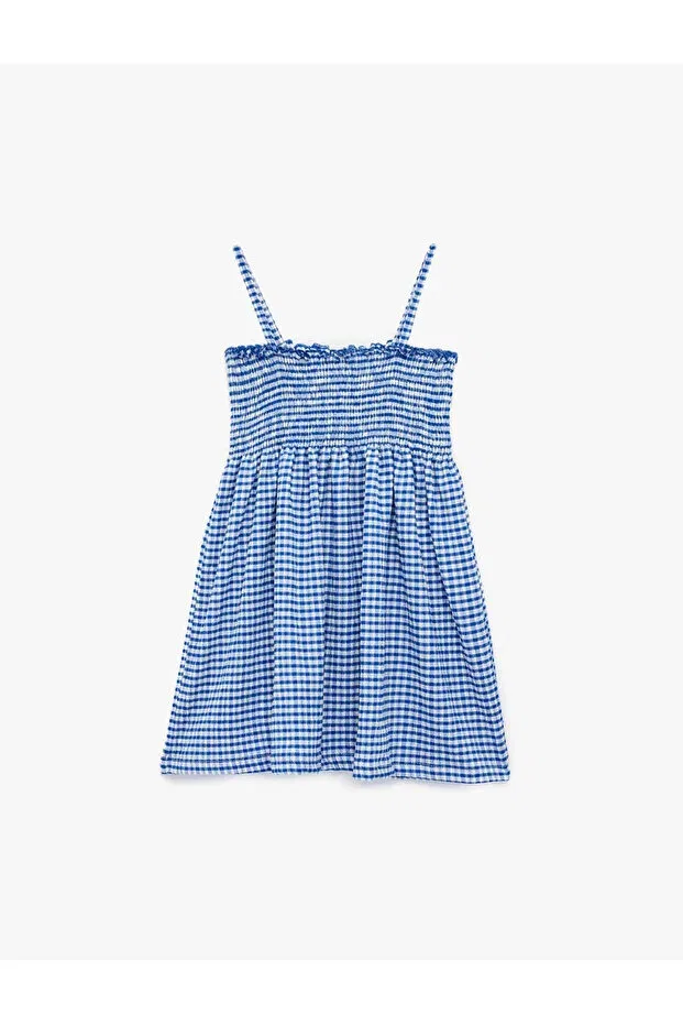 Детское платье для девочек без рукавов Koton, Blue Plaid — фото 2