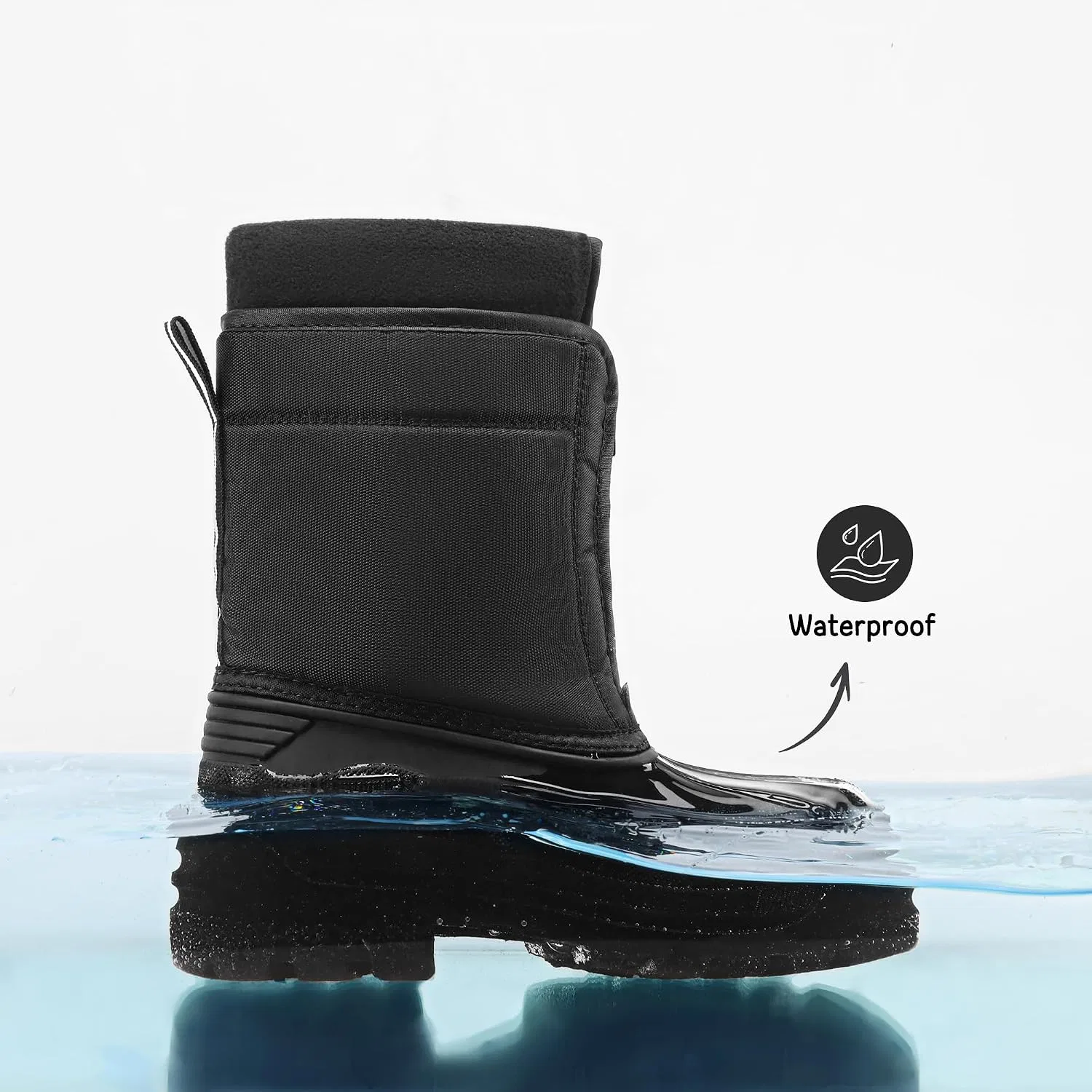 Детские зимние водонепроницаемые ботинки DREAM PAIRS, Black — фото 2
