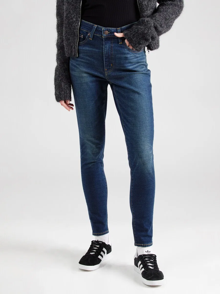 Джинсы LEVI'S Slim fit '721 High Rise Skinny' темно-синего цвета — фото 3