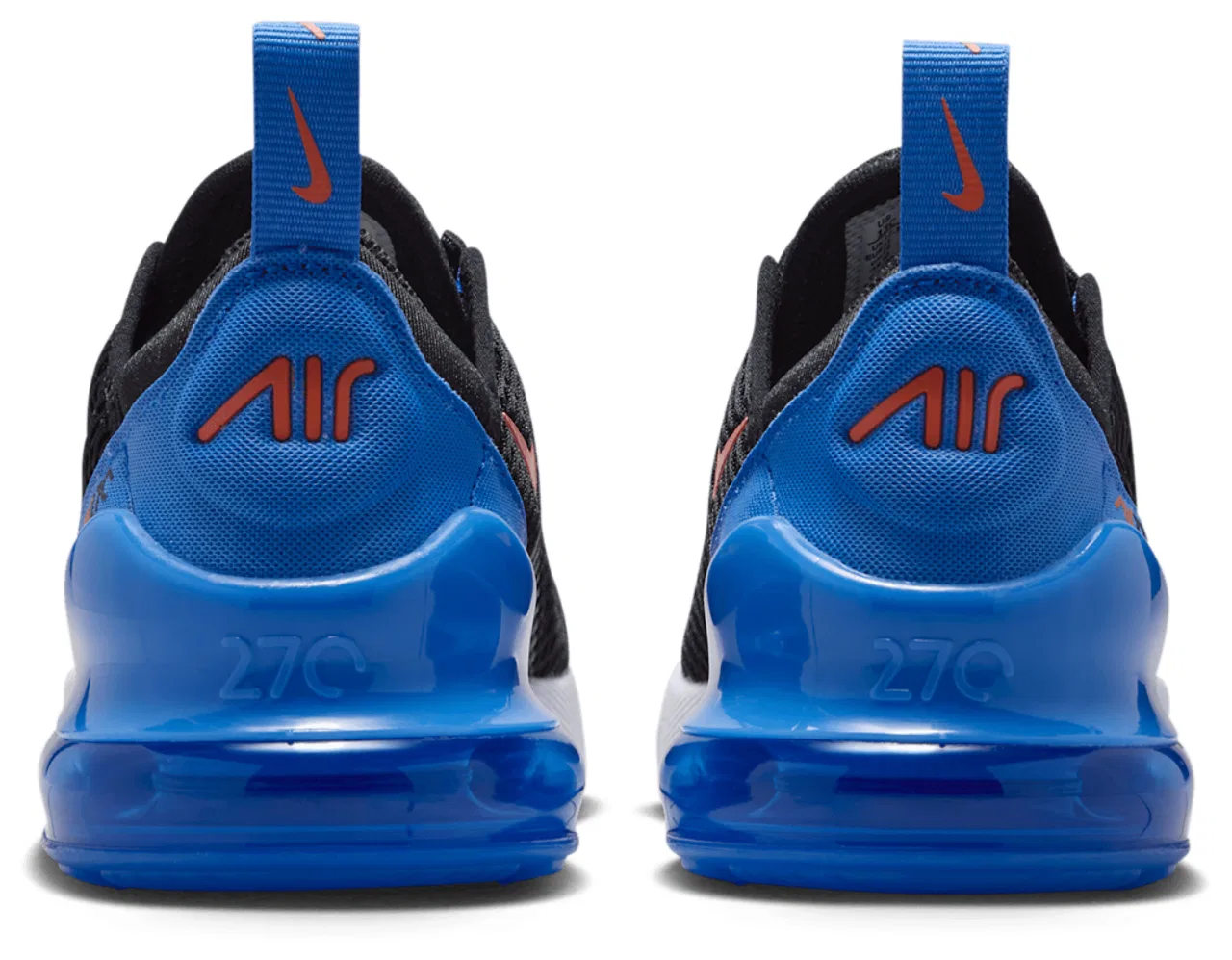 Кроссовки для мальчиков Air Max 270 Nike, цвет Black/Turf Orange/Blue Crystal — фото 3