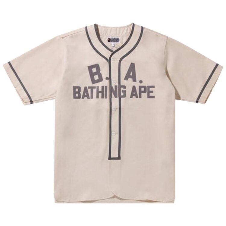 

Рубашка BAPE Baseball Shirt 'Ivory', белый