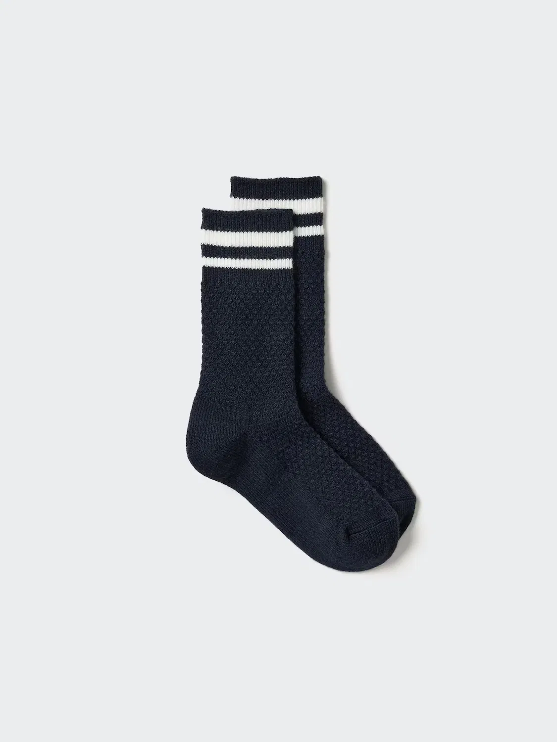 Носки Uniqlo Heattech Popcorn, для повседневной носки, темно-синий
