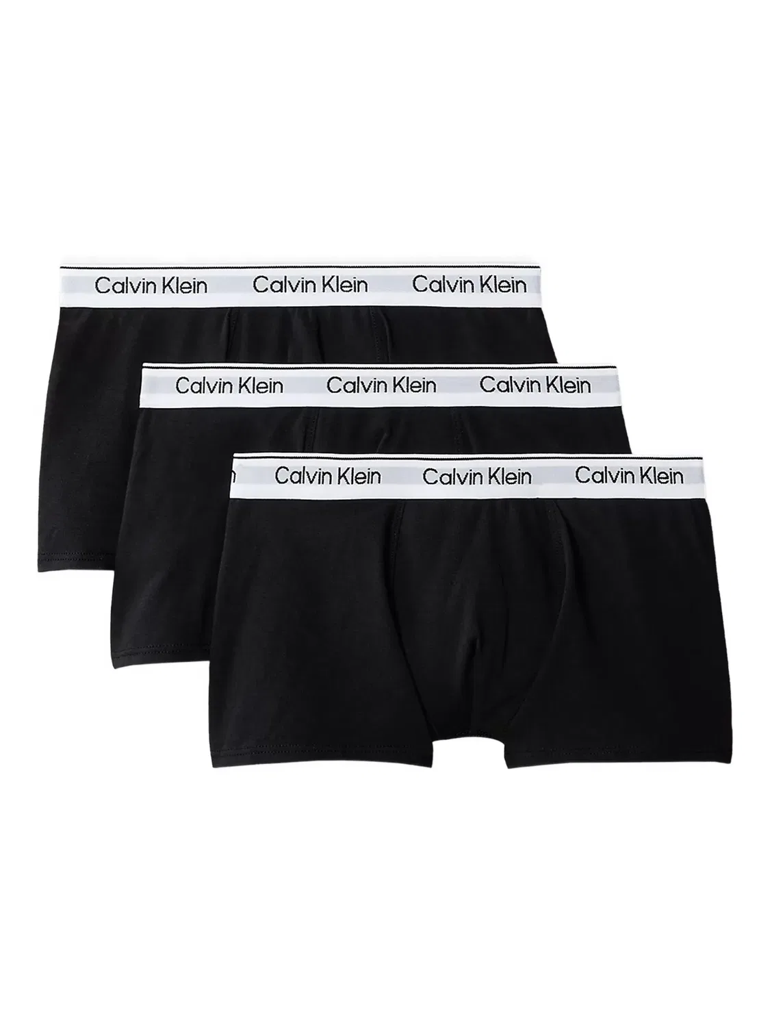 Комплект из трех боксеров с логотипом Calvin Klein Kids, черный