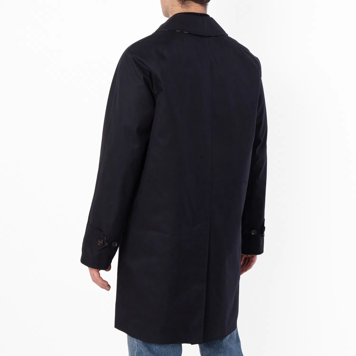 Пальто-автокуртка двустороннее из габардина Check Reversible Burberry, Black — фото 3