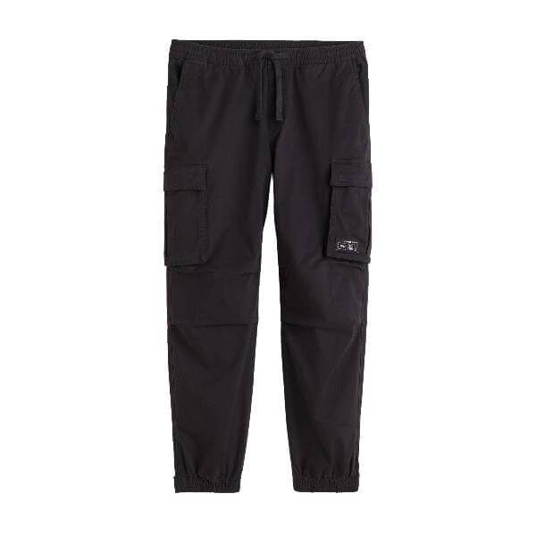 

Брюки карго-джоггеры H&M Relaxed Fit Cotton Cargo Jogger, черный