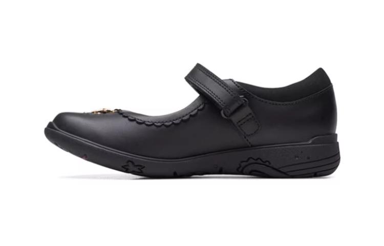 

Clarks Детские кожаные туфли Black для детей 3-7 лет
