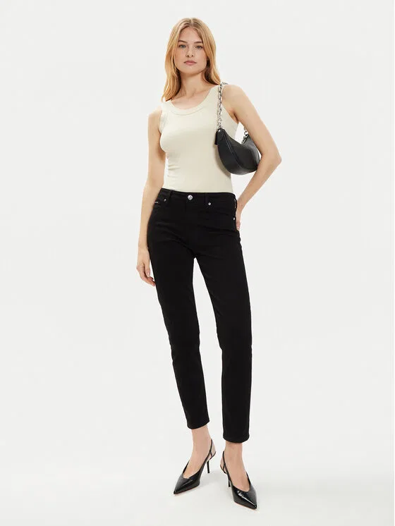 Топ slim fit Calvin Klein, бежевый — фото 2