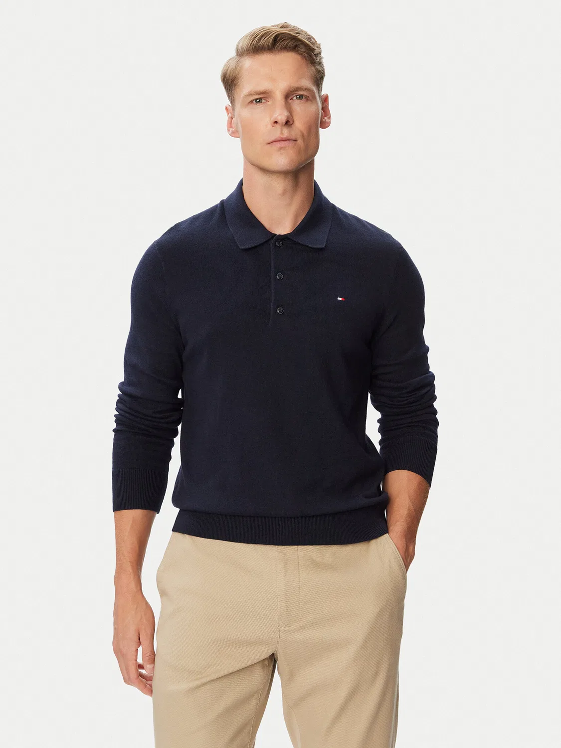Мужской пуловер стандартного кроя Essential Tommy Hilfiger, темно-бежевый