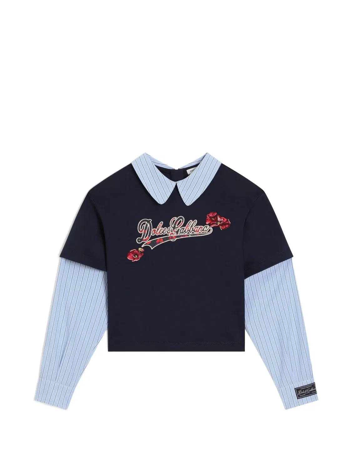 Футболка из джерси с логотипом Dolce & Gabbana Kids, синий
