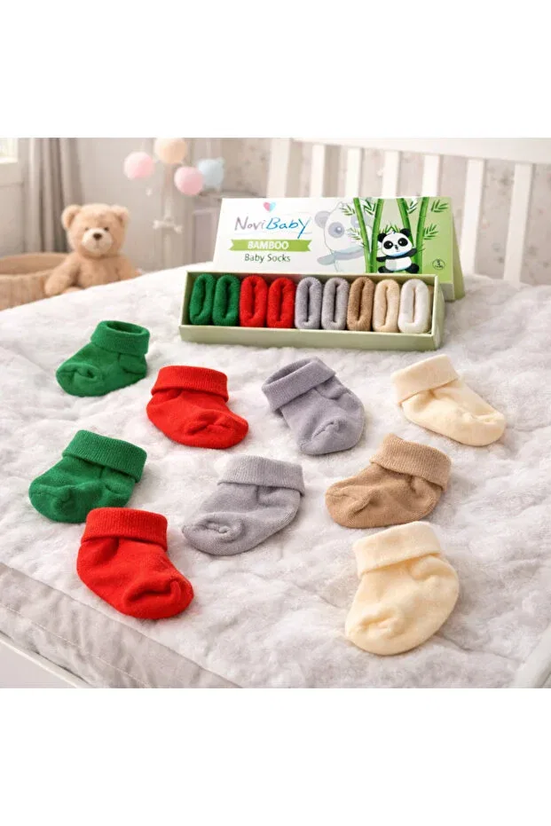 Детский комплект носков из бамбука Новорожденные Basics Novibaby, Winter — фото 4