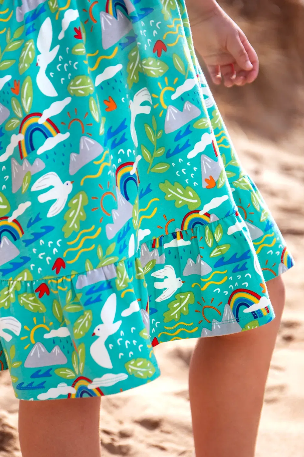 Детское платье для девочек Olivia Frugi, Aqua — фото 3