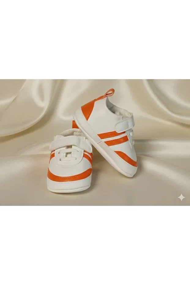 Детские туфли для новорожденных с полосками Bebluxbaby, Orange — фото 3