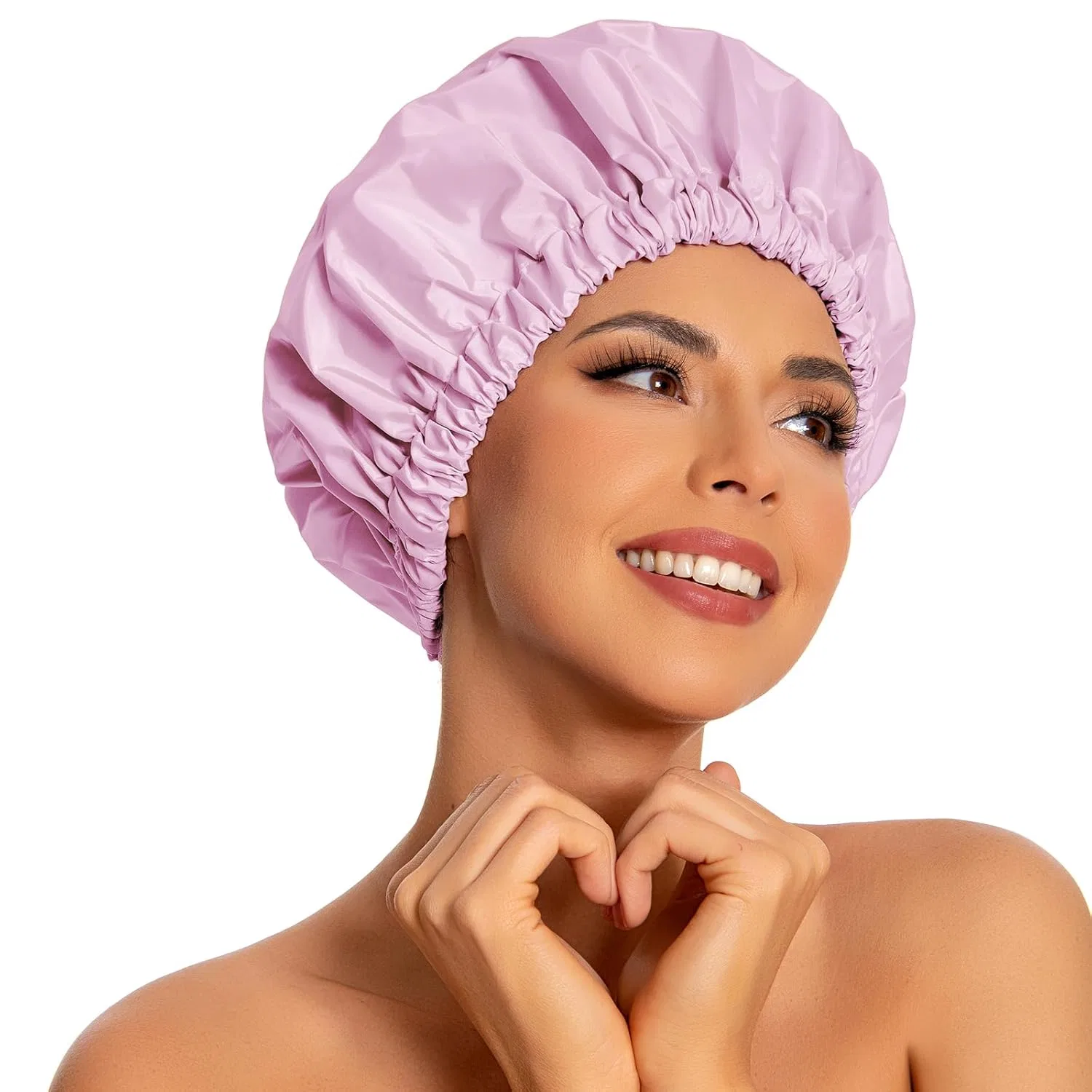 Шапочка для душа многоразовая водонепроницаемая Edoneery, Фиолетовый