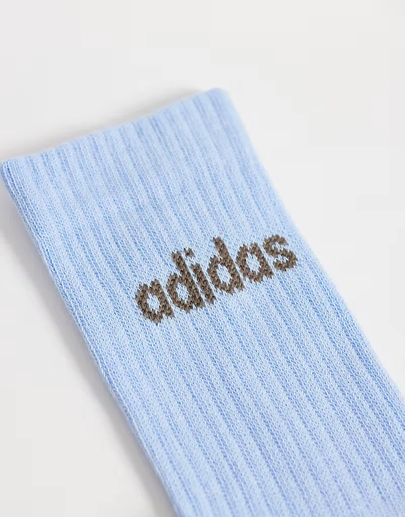 Носки с тремя полосками Three Stripes Studio 3 шт Adidas Performance, коричневый/синий — фото 2