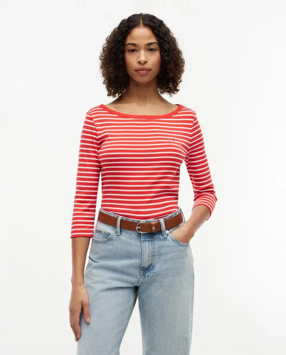 Женская футболка Slim Cody с рукавом 3/4 Tommy Hilfiger, Красный
