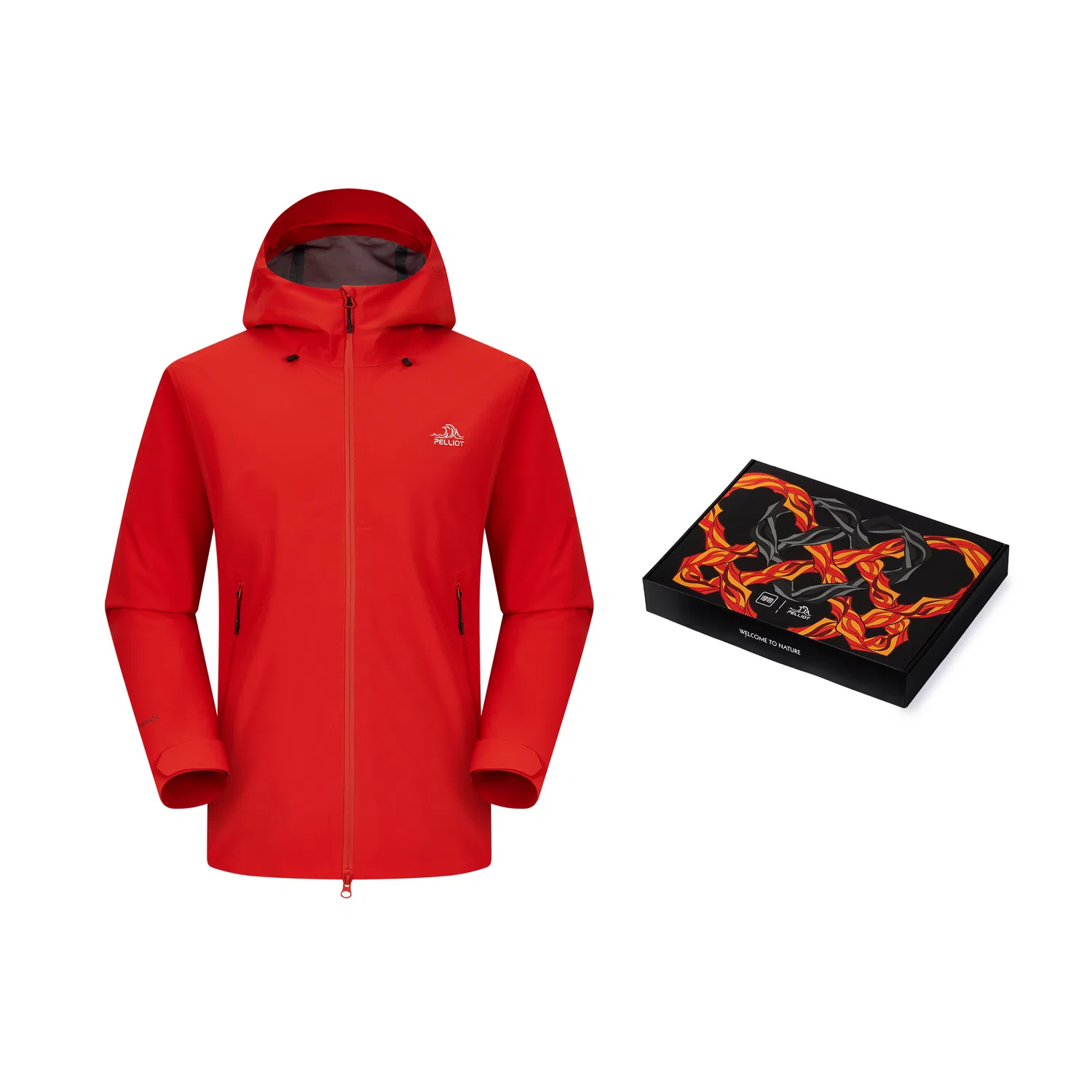 Детская ветровка с капюшоном PELLIOT Rock Shell Hiking Windbreaker Jacket, Magma Red