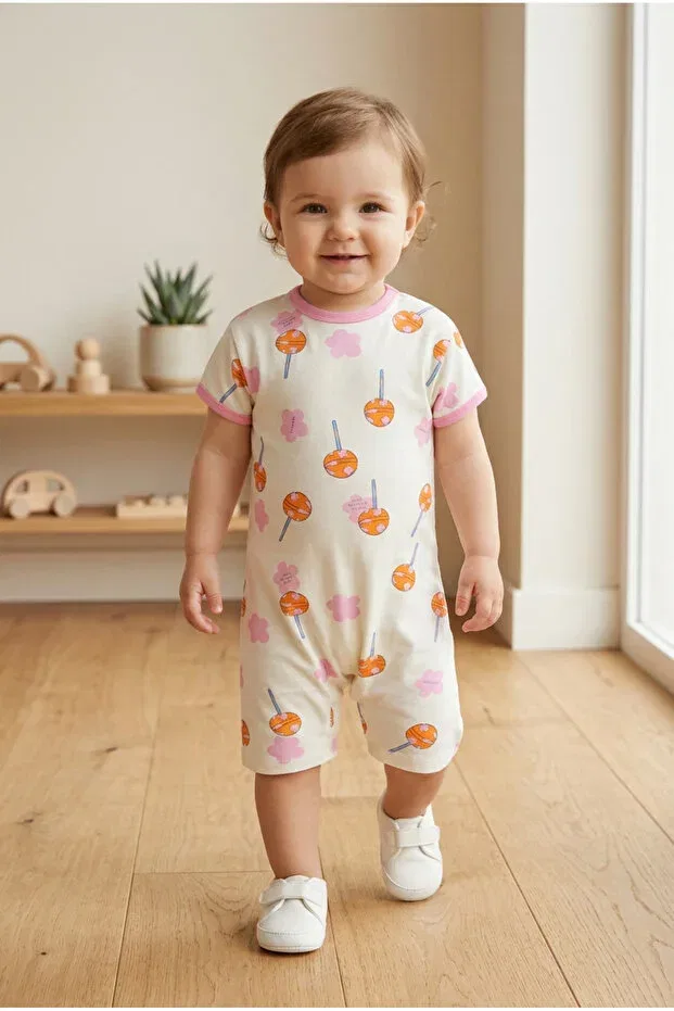 Детский комбинезон для девочек хлопковый Harika Kids, White — фото 2