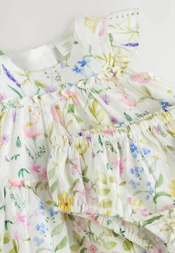 Платье-рубашка с цветочным принтом Regular fit and set piece - shirt dress Next White floral, белый — фото 2