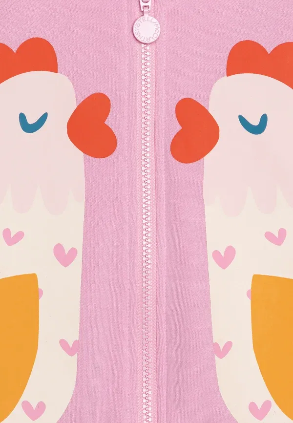 Худи с принтом животных Zip-up sweatshirt Stella Mccartney Kids, розовый — фото 3