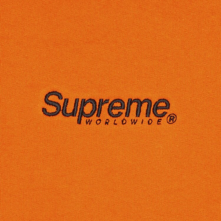 Толстовка Supreme Worldwide Hooded Sweatshirt 'Dark Orange', оранжевый — фото 4