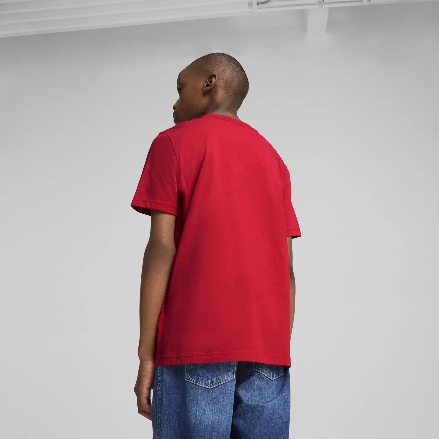 Детская футболка с принтом ESS No. 1 Logo T-Shirt Jungen Puma, Rot — фото 3
