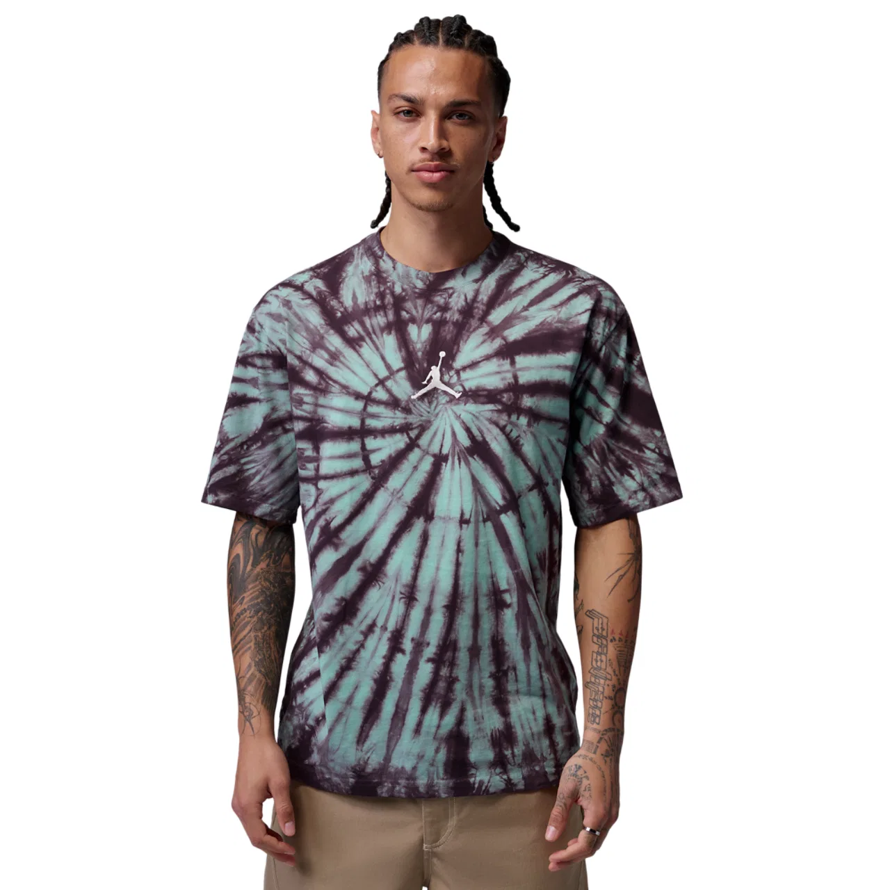 Футболка мужская Tie-Dye Festival Jordan, цвет Green Glow/Pale Ivory