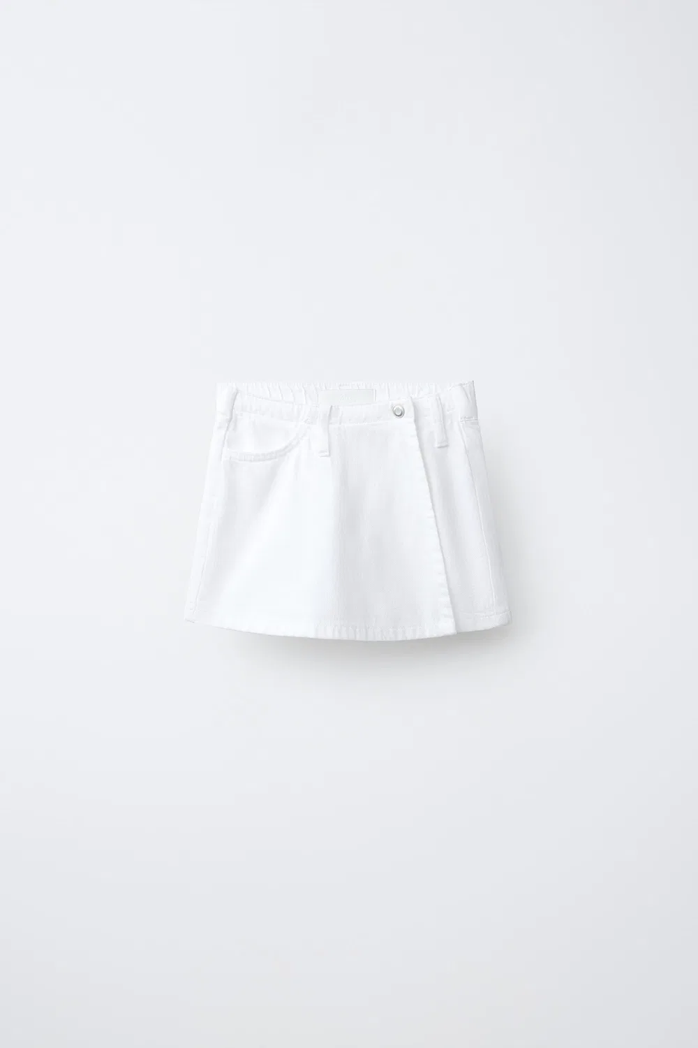 Джинсовая юбка-бермуда ZARA, White