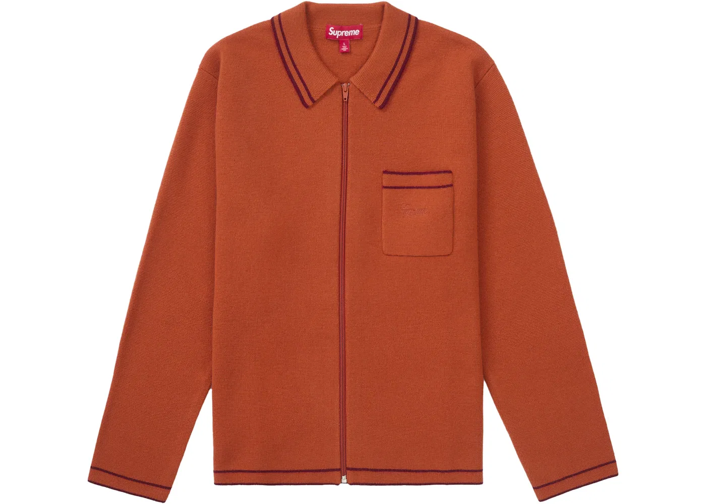 Мужской свитер с молнией Burnt Orange Supreme