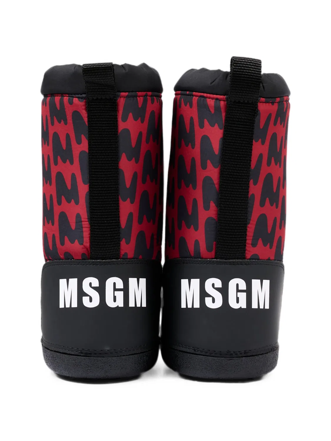 Зимние сапоги с монограммой Msgm Kids, красный — фото 4