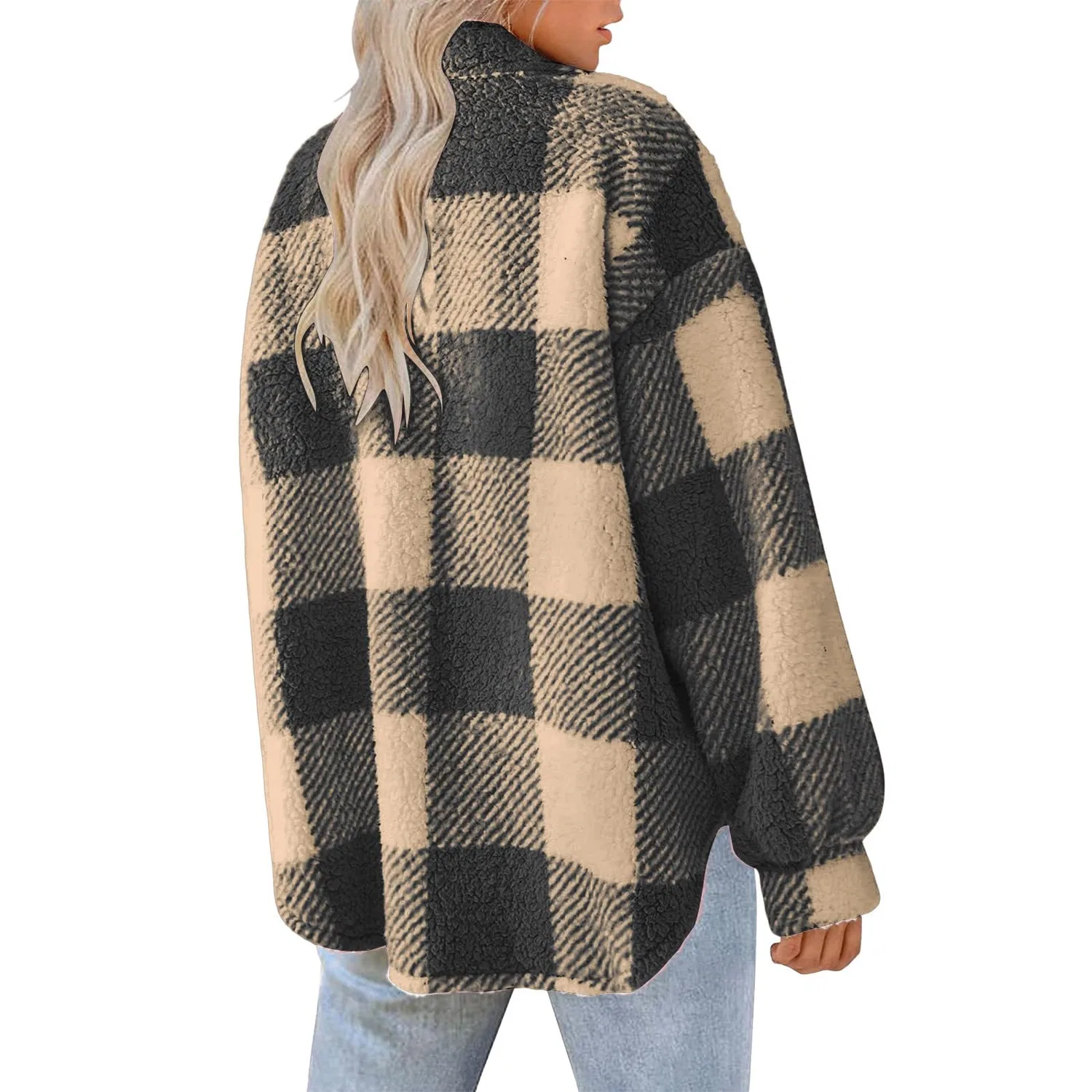 Женское пальто с поясом и двубортной застежкой Wool Jacket, Black — фото 2