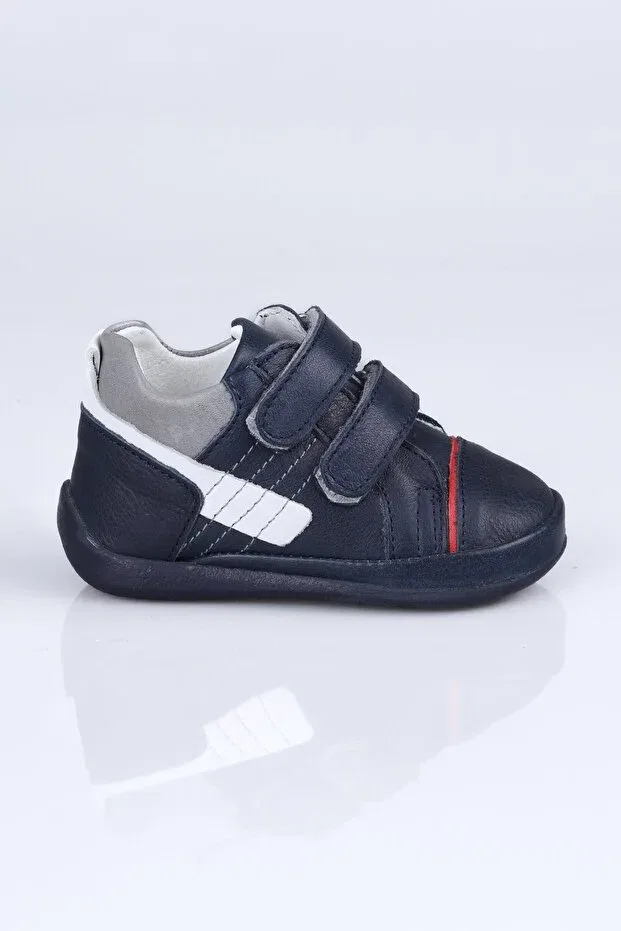 Детские ботинки для мальчиков кожаные Dante First Step Lepi Kids, Navy Blue