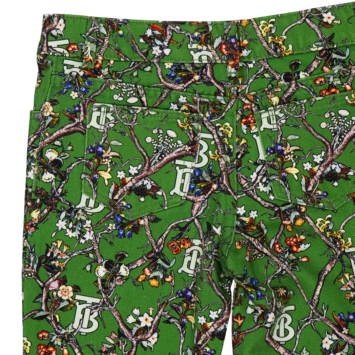 Джинсы с монограммой Kids Monogram Motif Denim Jeans Burberry, Ivy Green Ip Ptt — фото 3
