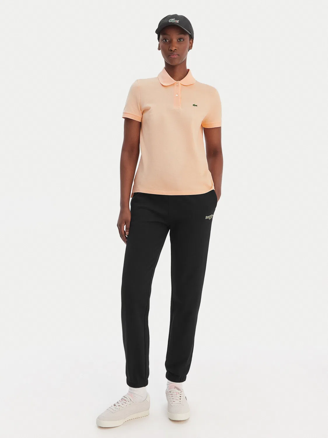 Женское поло стандартного кроя Lacoste, розовый — фото 2