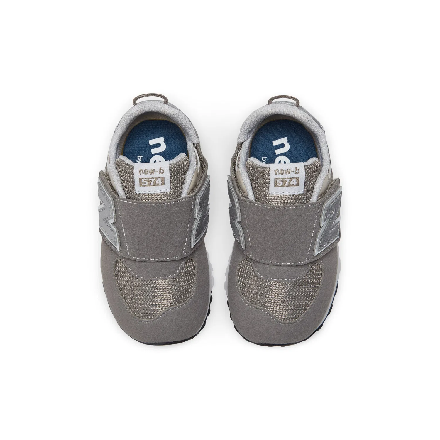 Детские кроссовки с липучкой New Balance NW574, Medium Gray — фото 4