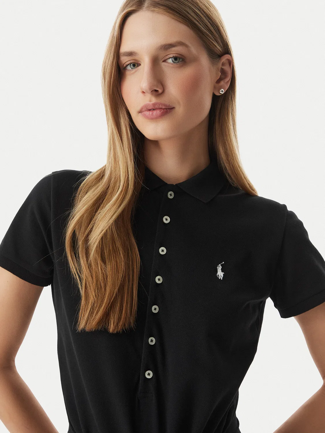 Женское повседневное платье стандартного кроя Polo Ralph Lauren, черный — фото 4