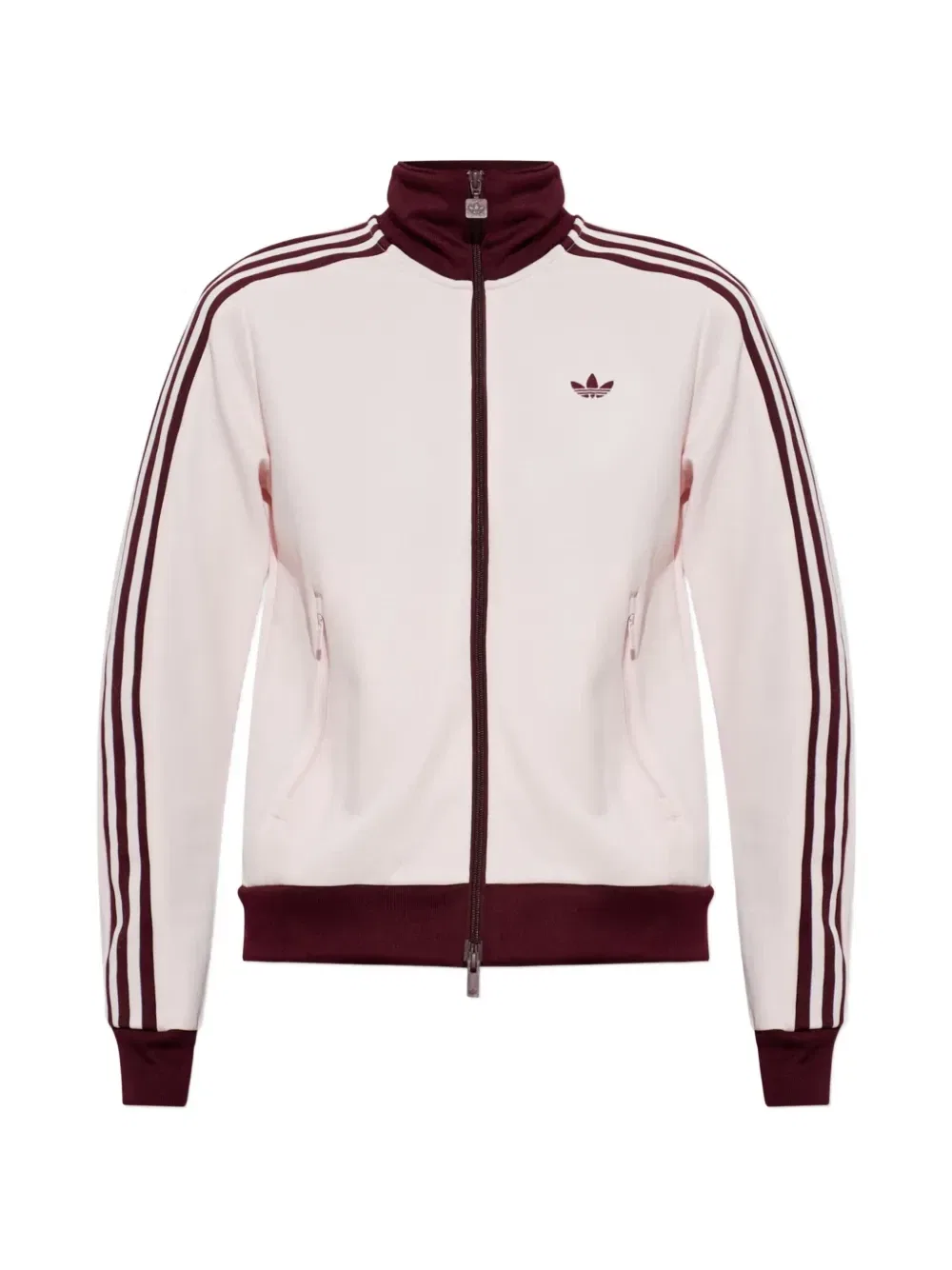 Куртка с вышитым логотипом и боковыми полосками Adidas, розовый