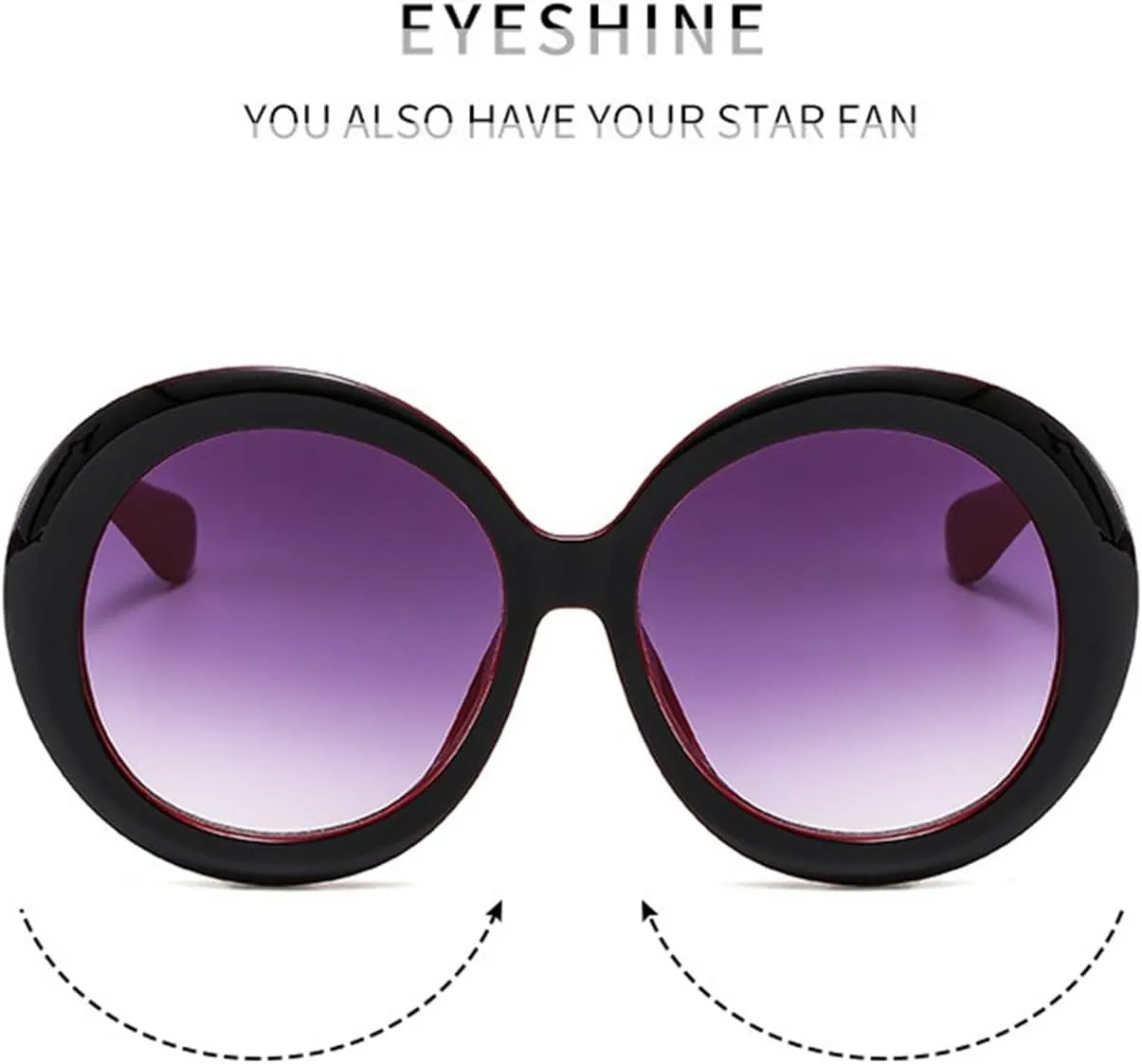 

Мужские солнцезащитные очки круглой оправы большого размера для отдыха, поездок на работу, женские солнцезащитные очки для активного отдыха Generic, Gray