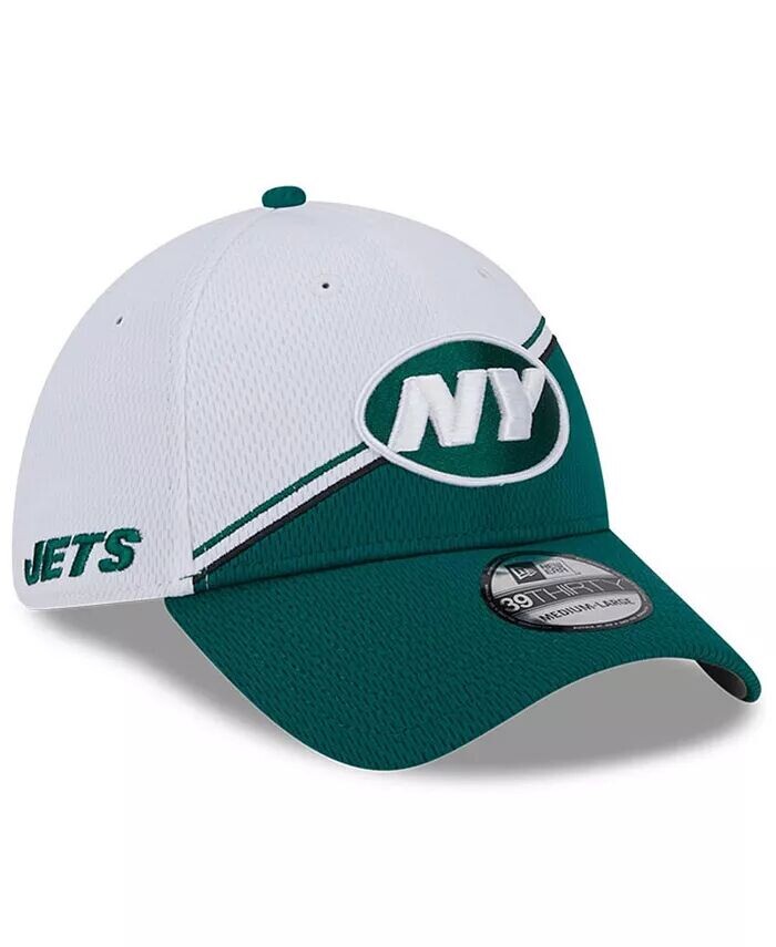 

Мужская бело-зеленая гибкая кепка New York Jets 2023 NFL Sideline 39THIRTY New Era