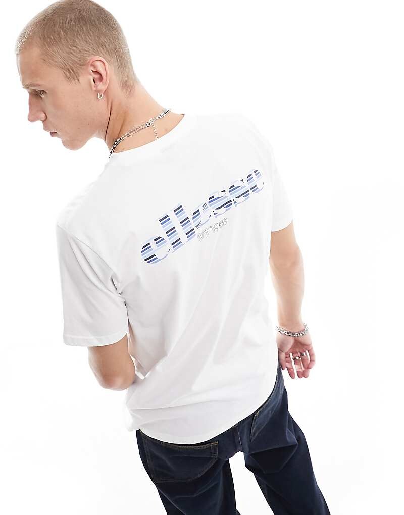 

ellesse – Floresce – Белая футболка с графическим принтом на спине