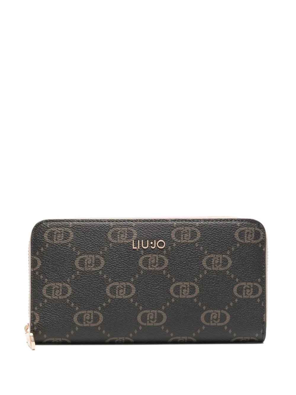 

Кошелек на молнии с логотипом LIU JO, коричневый