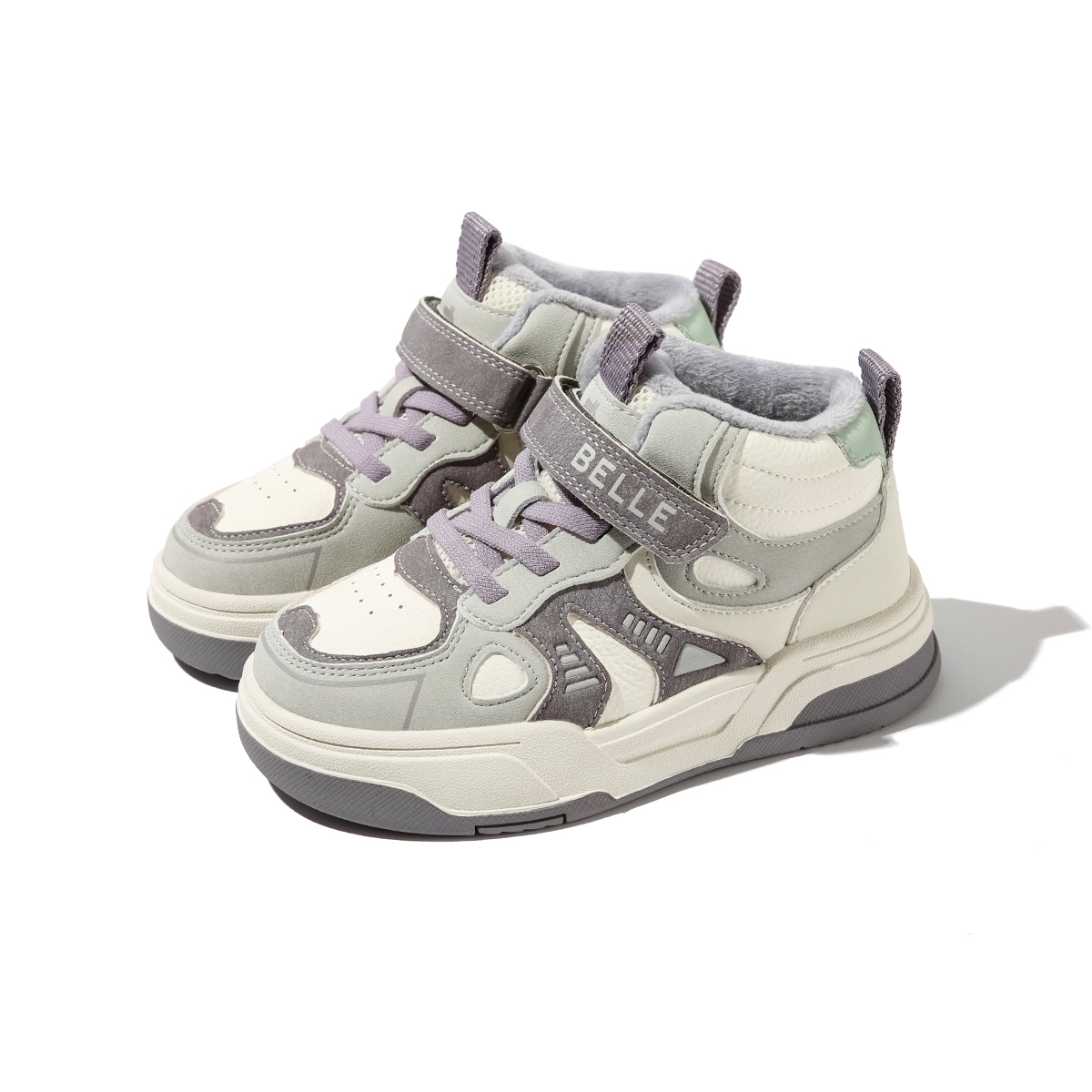 Детские кроссовки Mid-Top Kids Lifestyle Shoes BELLE, Greige — фото 3