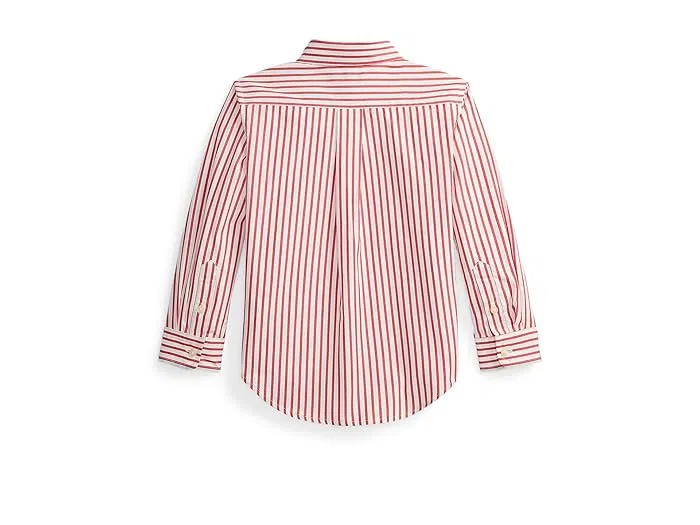 Рубашка хлопковая Plaid Cotton Poplin Shirt Polo Ralph Lauren Kids, Nantucket Red/White — фото 2