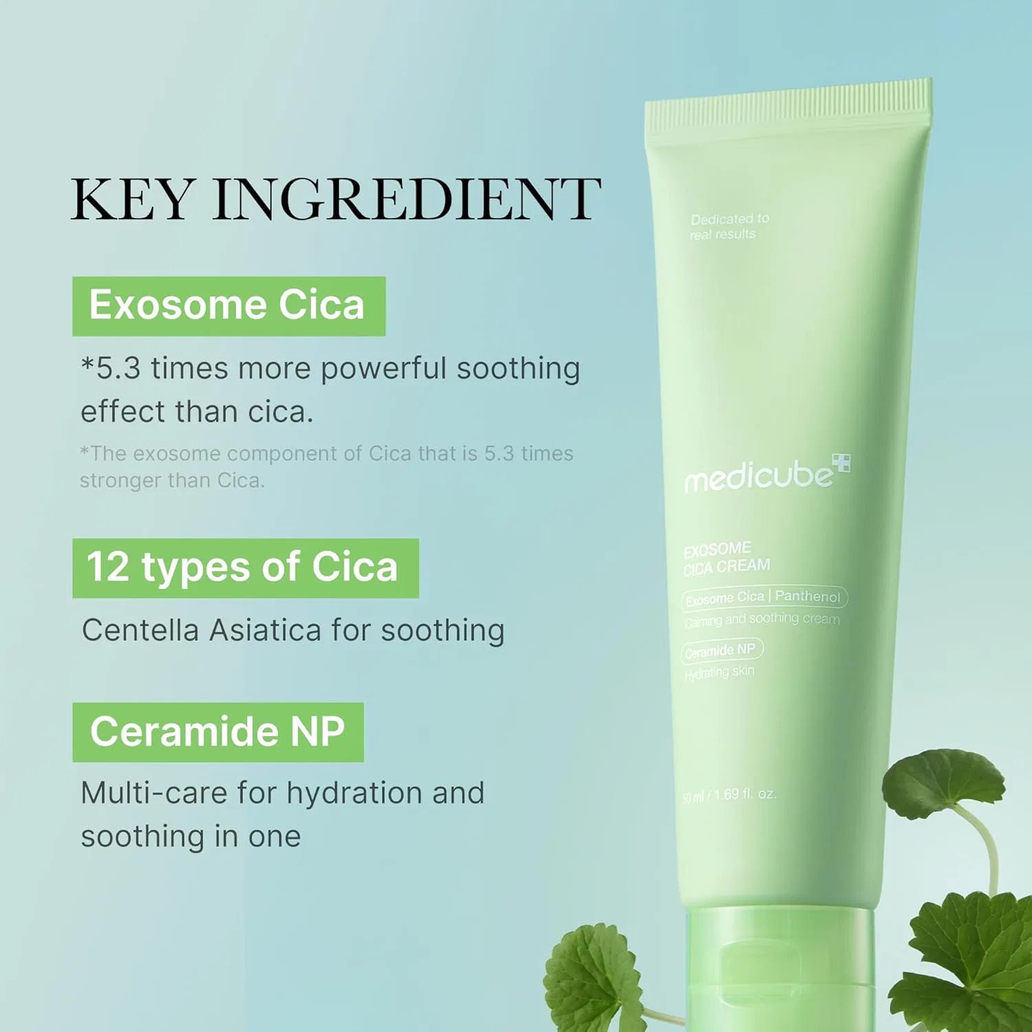 Крем для лица Medicube — Exosome Cica Tea Tree Cream для чувствительной кожи от — фото 3