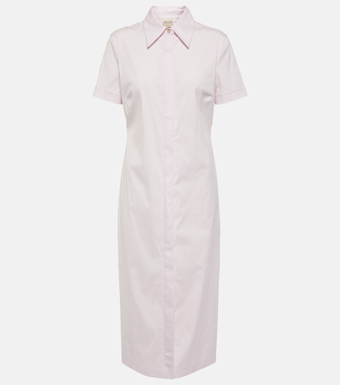 

Платье-рубашка из смесовой хлопковой ткани Tod's, розовый