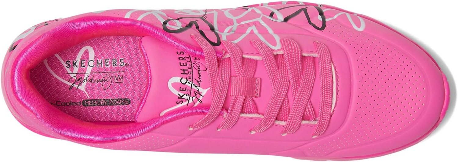 Кроссовки SKECHERS KIDS Jgoldcrown:Uno Lite - Metallic Love 314067L, цвет Hot Pink/Multi — фото 2