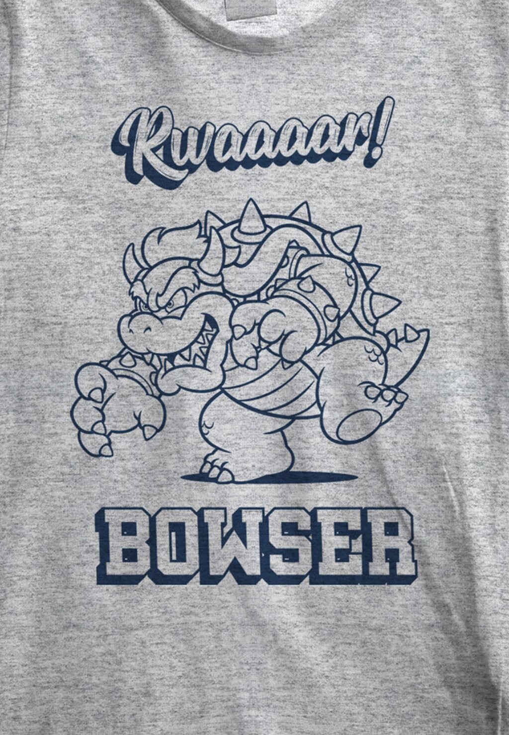 

Футболка с принтом NINTENDO SUPER MARIO BOWSER RAWR Henry Tiger, светло-серый пестрый
