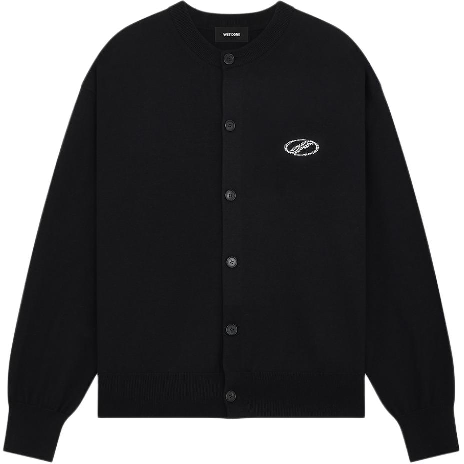 

WE11DONE Трикотажный свитер Unisex Black Crew Neck Moderate